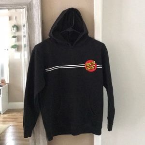 Santa Cruz Skateboards Black Hoodie with Red Logo